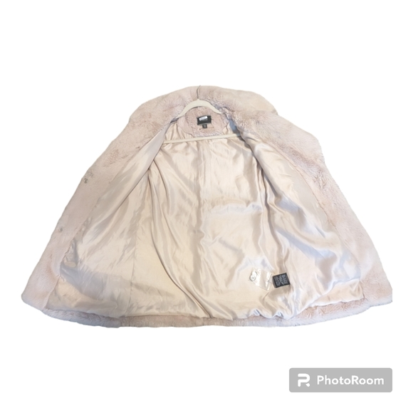 Faux White Fur Snow Bunny Coat Oversized Jacket - Picture 3 of 7